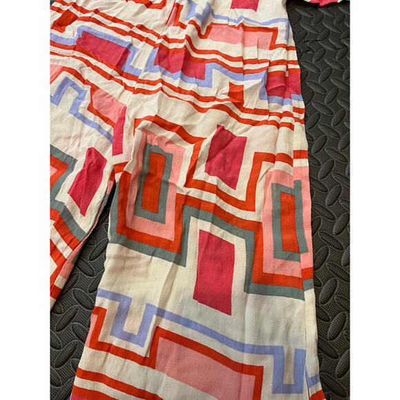 Mister Zimi Clover Jumpsuit Party Print Sleeveless‎ Wide Leg Size 10 Preowned - Picture 7 of 10